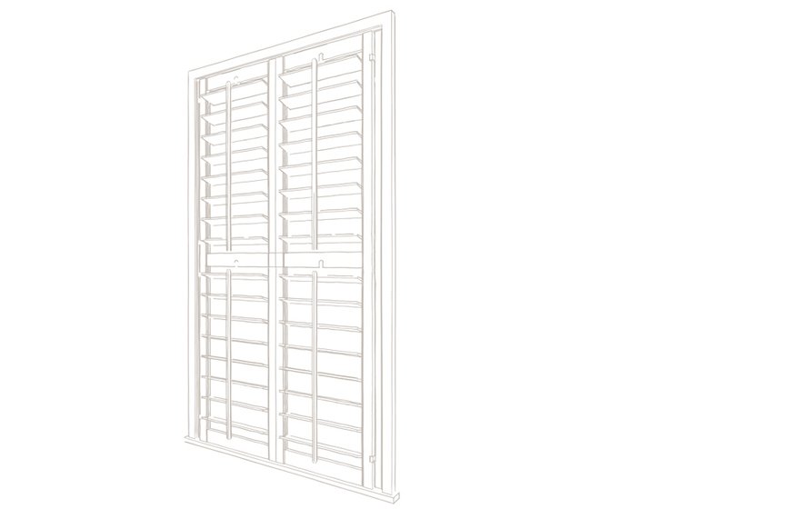 Full height shutters technical drawing