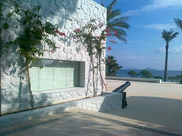 The New England Shutter Company shutters fitted in Greece by our agent Kinoussis