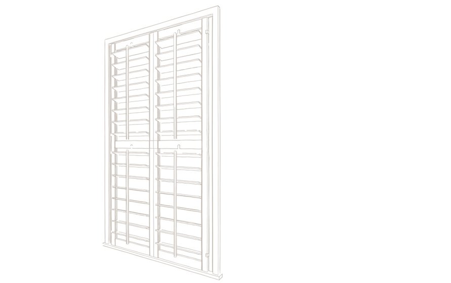 Full height shutters technical drawing