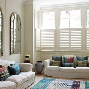 Manhattan living room shutters