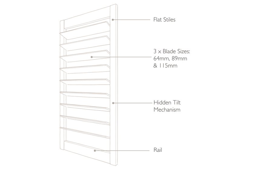 Technical drawing Soho Shutters