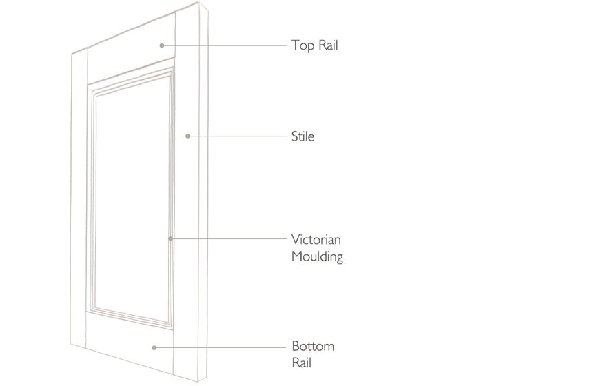 Tnesc Solid victorian shutter Technical drawing