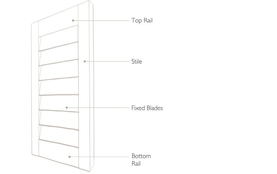 Tnesc Solid Fixed Shutter technical drawing