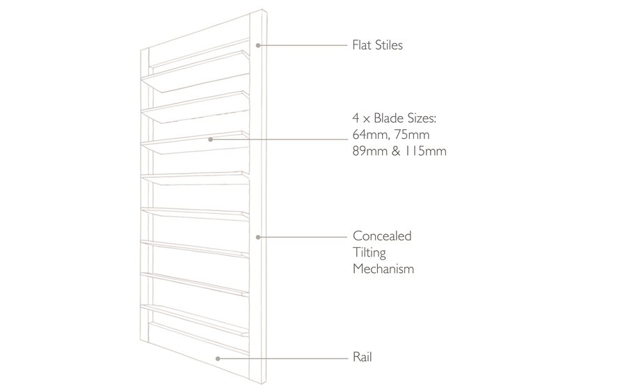 Technical drawing highline Shutters