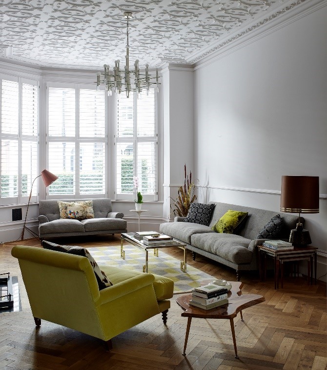 Living Room Wooden Shutters